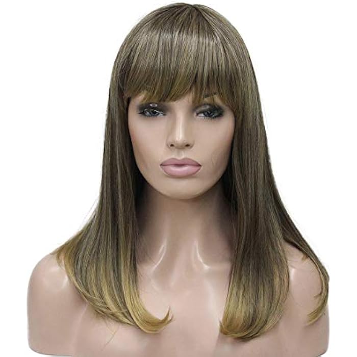 DILLARDS Lydell 14 Long Straight Wig Soft Heat Fiber Hair Cute Neat Bang Under Shoulder Full Wig (6T24B) - Image 2